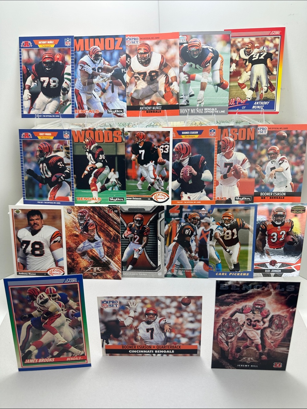 Cincinnati Bengals legends lot of 20 Munoz/Esiason/Woods & more